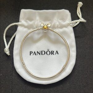 Pandora Silver and Gold Bangle Bracelet